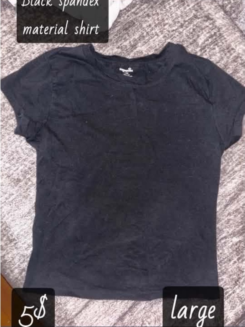 Classic Black Short Sleeve Tee - Large